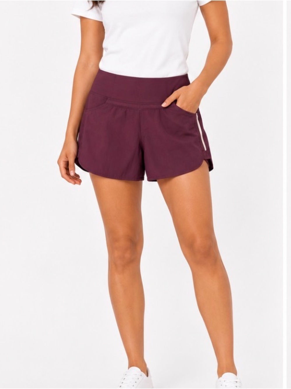 Athleta Women's‎ High-Waist Plum Active Shorts size Large
